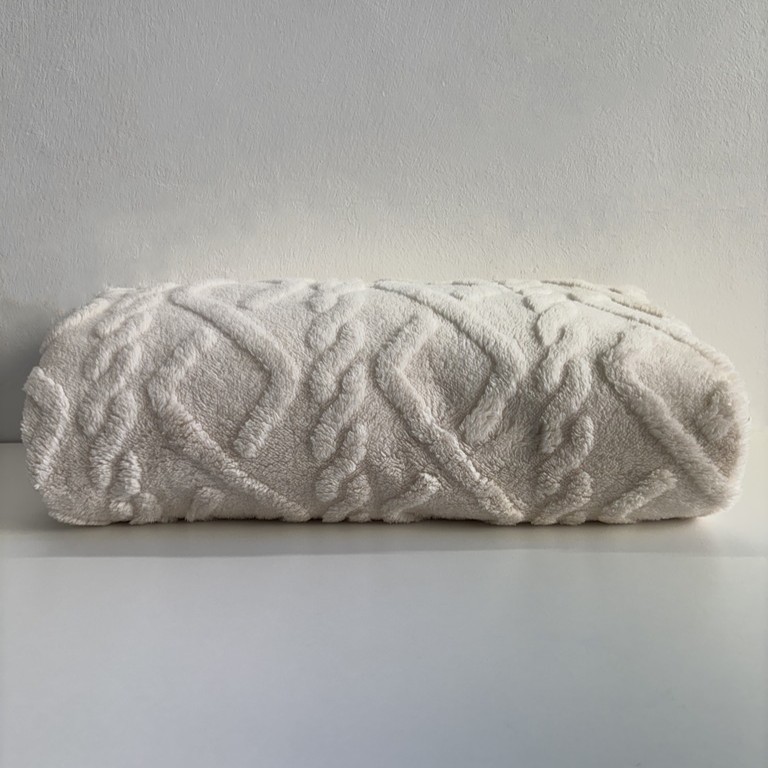 Plaid ciniglia rombi panna