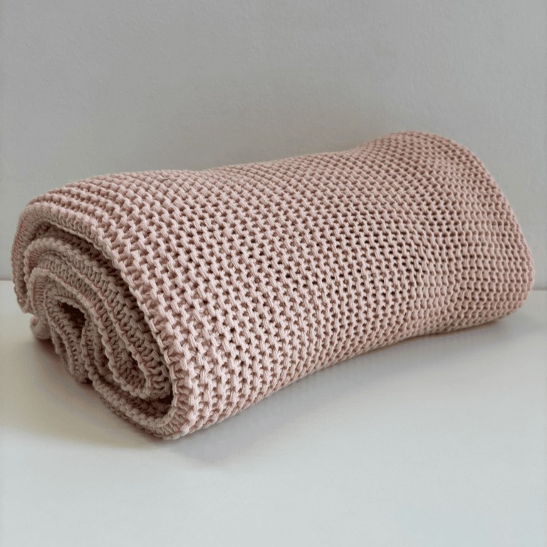Plaid cotone grosso rosa