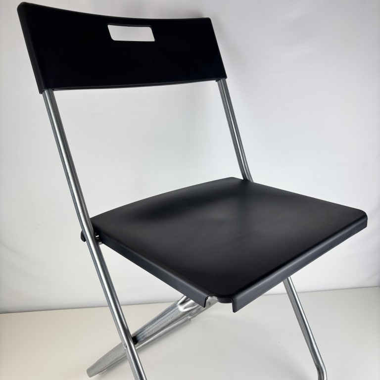 Sedia pieghevole leggera nera