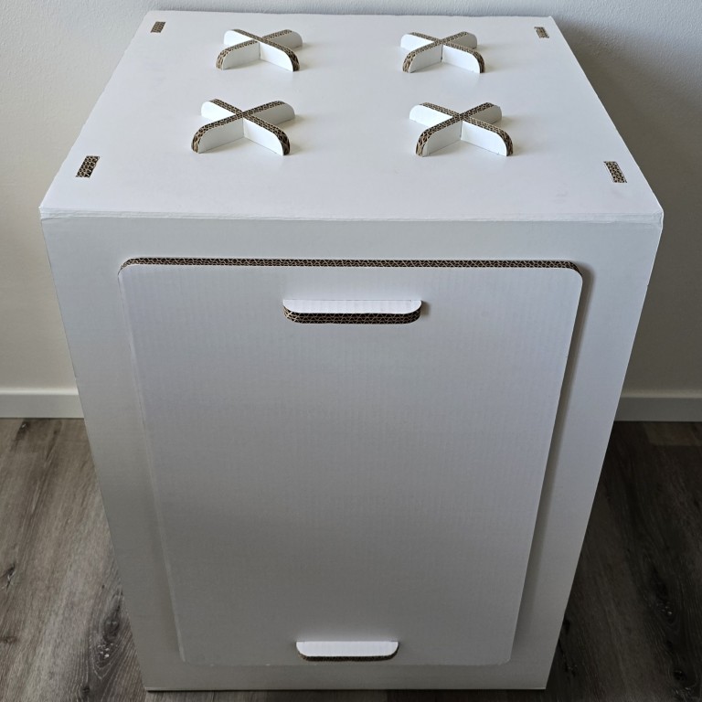 Base fornelli cucina in cartone bianco - anta