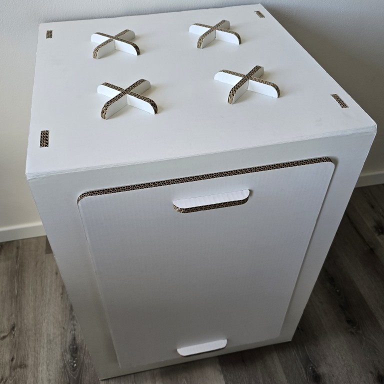 Base fornelli cucina in cartone bianco - anta