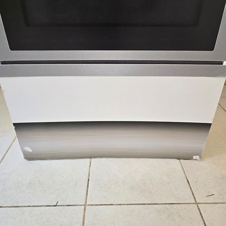 Base cucina forno e fornelli in cartone bianco stampato piano granito