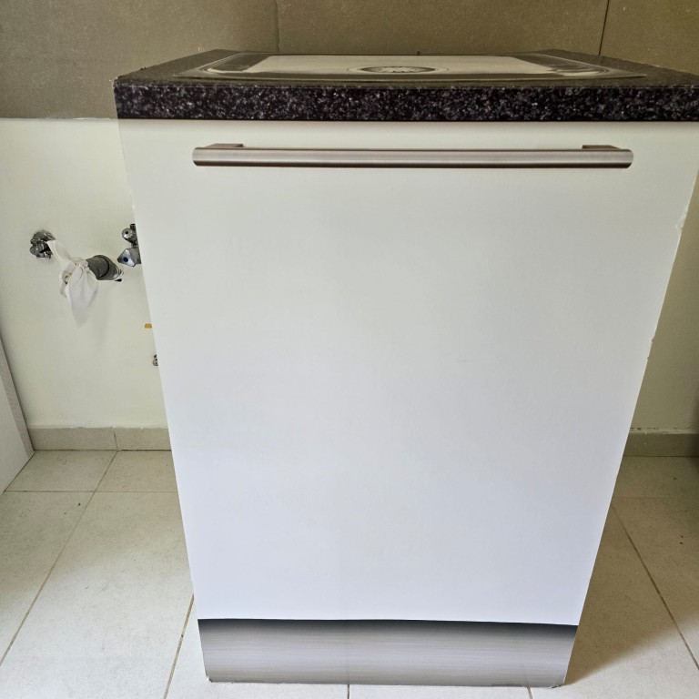 Base lavello cucina in cartone bianco stampato piano granito