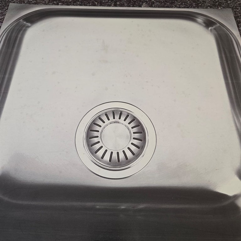 Base lavello cucina in cartone bianco stampato piano granito